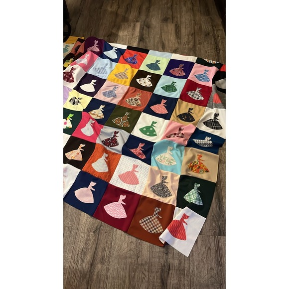 Handmade Dresses & Skirts - Handmade Patchwork Quilt Applique Dress Sunbonnet Sue Style Folk Art top only